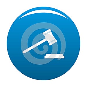 Legal gavel icon blue