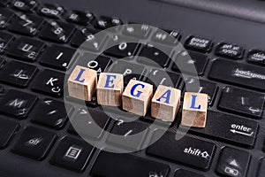 Legal on laptop