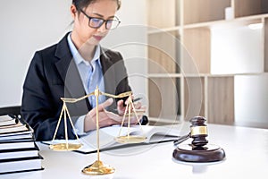 Legal law, advice and justice concept, Professional Female lawye