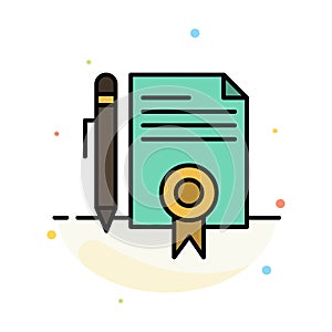 Legal, Legal Documents, Document, Documents, Page Abstract Flat Color Icon Template