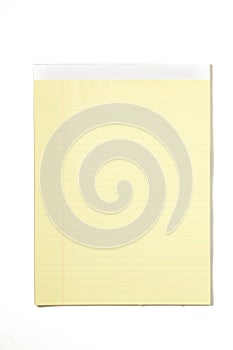 Legal Pad Isolated on White