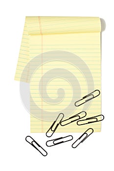 Legal Pad With Paper Clips