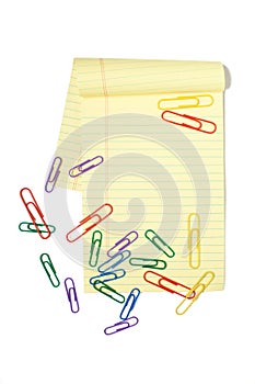 Legal Pad With Paper Clips