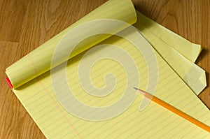 Legal Pad and Pencil