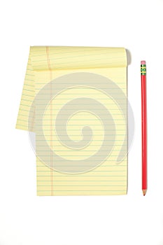 Legal Pad With Red Pencil