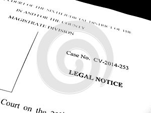 Legal Papers Lawsuit Notice