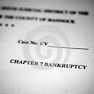 Legal Pleadings Court Papers Law Chapter 7 Bankruptcy photo