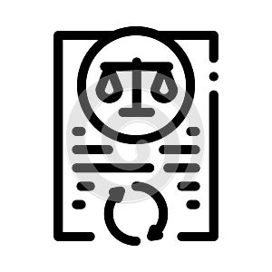 legal regulation policy line icon vector illustration