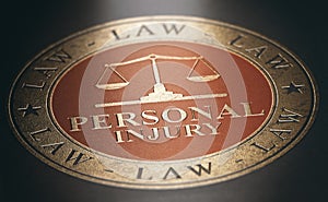 Legal services. Personal injury lawyer symbol