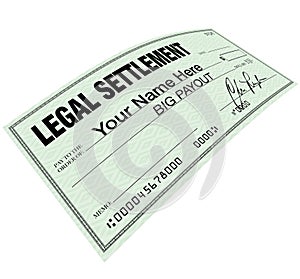 Legal Settlement - Blank Check Disbersement photo