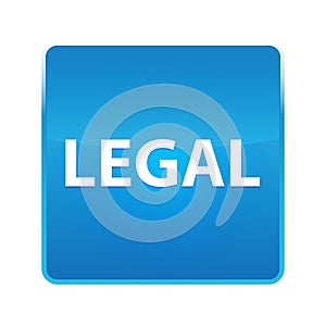 Legal shiny blue square button