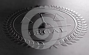 Legal Sign Design With Scales Of Justice Symbol