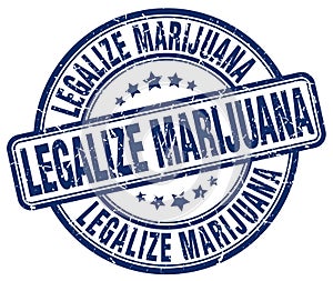 Legalize marijuana blue stamp
