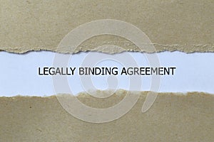 legally binding agreement on white paper