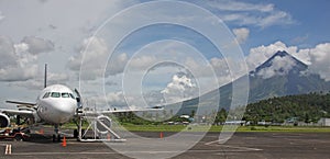 Legaspi airport with Mount Mayon