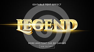 Legend 3D editable text effect template