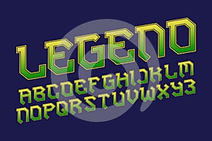 Legend alphabet. Stylish rocker font. Isolated english alphabet