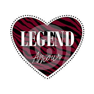 legend amour zebra heart