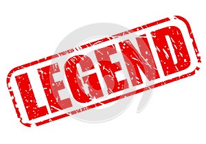 Legend red stamp text photo