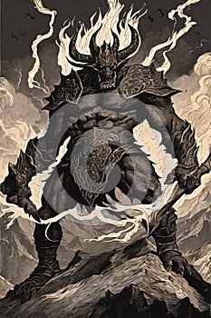The legend of Surtur A story of how a powerful fire demon sought to wreak destruction on the Norse gods and their world photo