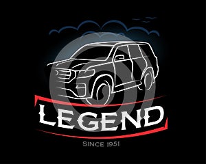 Legend t-shirt, since 1951. Toyota, Land Cruiser 200 vintage art. Offroad SUV car, ,