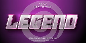 Legend text, cartoon style editable text effect