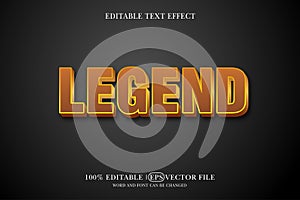 Legend title background Editable text effect, 3d text template