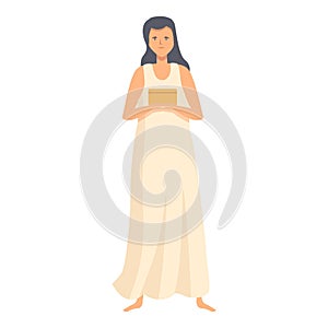 Legend woman icon cartoon vector. Greek myth