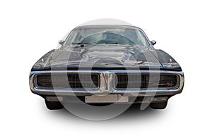 Legendary American Muscle car Dodge Charger R/T 1971. White background