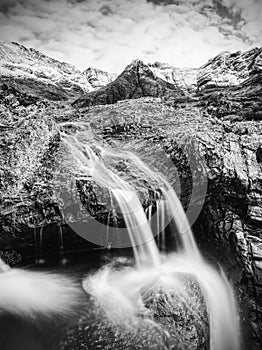 Legendary Fairy Pools at Glenbrittle at the foot of the Black Cuillin Mountains