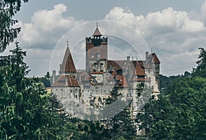 Legendary gloomy Bran Castle, Dracula Residence. Transylvania, Romania
