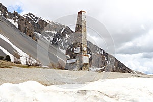 Column of the Col d`Izoard in French Queyras Natural Park photo