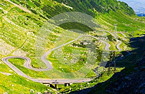 Legendary Tranfagarasan road in Romanian mountains