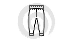 leggins girl baby cloth line icon animation