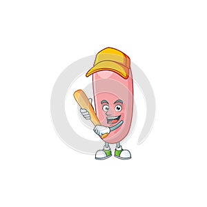 Legionella pneunophilla cartoon design concept of hold baseball stick