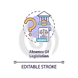 Legislation absence concept icon