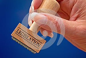 Legislation hand stamp