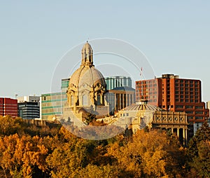 Legislature building at sunset photo