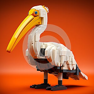 Lego Avian Bird A Vray-rendered Pelican With Inventive Design