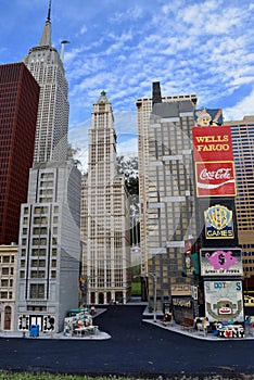 Lego brick constructed New York skyscrapers