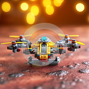 Lego Minidrone With Lights: Futuristic Design And Multidimensional Layers