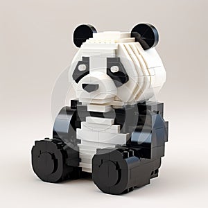 Lego Panda Bear: 3d Plastic Texture With Vray Tracing