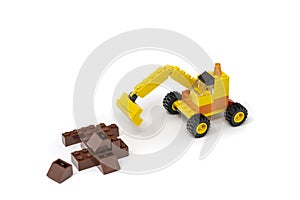 Lego scraper made of building blocks