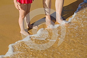 Legs on the beach