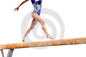 legs female gymnast exercise balance beam gymnastics