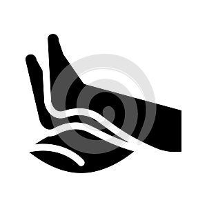 legs resting on pillow icon vector glyph illustration