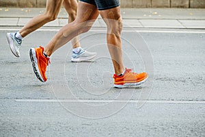 legs runners man and woman run