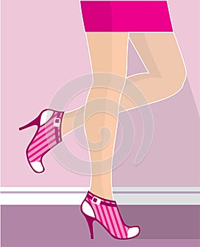 Legs in shoes vector