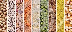 Legumes collage photo