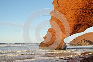 Legzira arc on sea beach photo